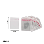 BOLSA ADHESIVA TRANSPARENTE 4X4CM CROMUS (100UND)