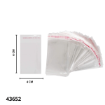 BOLSA ADHESIVA TRANSPARENTE 4X6CM CROMUS (100UND)