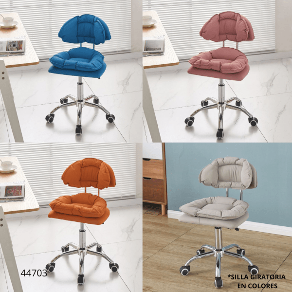 SILLA GIRATORIA EN COLORES (JJ-BGY-2)