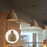 LAMPARA DECORATIVA DE MIMBRE (L-7307)