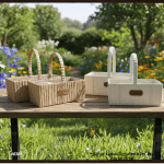 JUEGO DE CANASTO FLOWER 2PC RECT. (20CM-23CM)