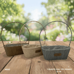 CANASTO OVAL TIPO MIMBRE 25 CM FLOWER