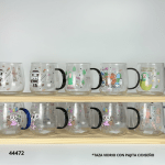 TAZA DE VIDRIO DISEÑO SHJ16001-4