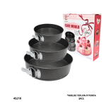 MOLDE TEFLON P/TORTA 3PCS (F7-235)