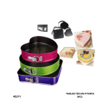 MOLDE TEFLON P/TORTA 3PCS (QYX-404C)