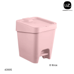 BASURERO UZ PEDAL 8LT ROSA