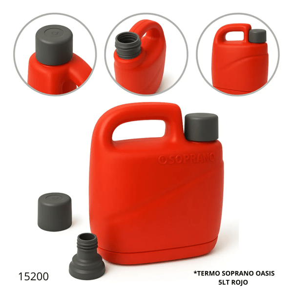 TERMO SOPRANO OASIS 5LT ROJO