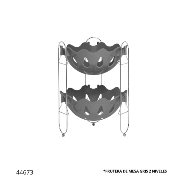 FRUTERA DE MESA GRIS 2 NIVELES NIQUELART 309-16