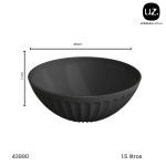 ENSALADERA UZ 1,5LT NEGRO