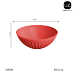 ENSALADERA UZ 1,5LT ROJO