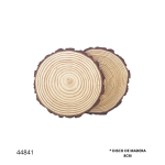 ADORNO DISCO DE MADERA 18CM (846-2)