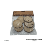 ADORNO DISCO DE MADERA 4.5CM X 6PC (846-3)