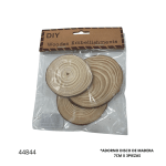 ADORNO DISCO DE MADERA 7CM X 3PC (846-4)