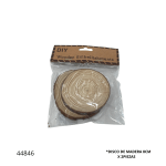 ADORNO DISCO DE MADERA 8CM X 2PC (846-5)