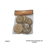 ADORNO DISCO DE MADERA 7CM X 8PC (846-9)