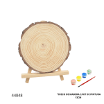 DISCO DE MADERA 13CM C/KIT DE PINTURA (846-13)
