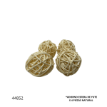 ADORNO ESFERA DE YUTE X 4PC NATURAL (846-15)