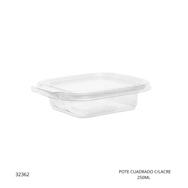 POTE CUADRADO C/LACRE 250ML FIBRAFORM F730