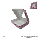 CAJA VISOR DISEÑO CORAZONES ROSA 16X20X4CM