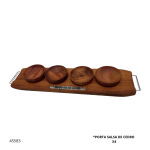 PORTA SALSA DE CEDRO X4 10CM