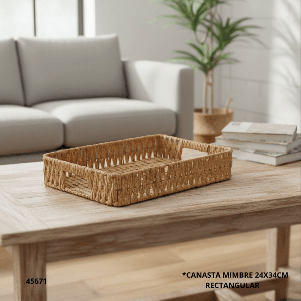 CANASTA MIMBRE 24X34CM RECTANGULAR (HT008)
