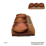 PORTA SALSA DE CEDRO X3 12CM
