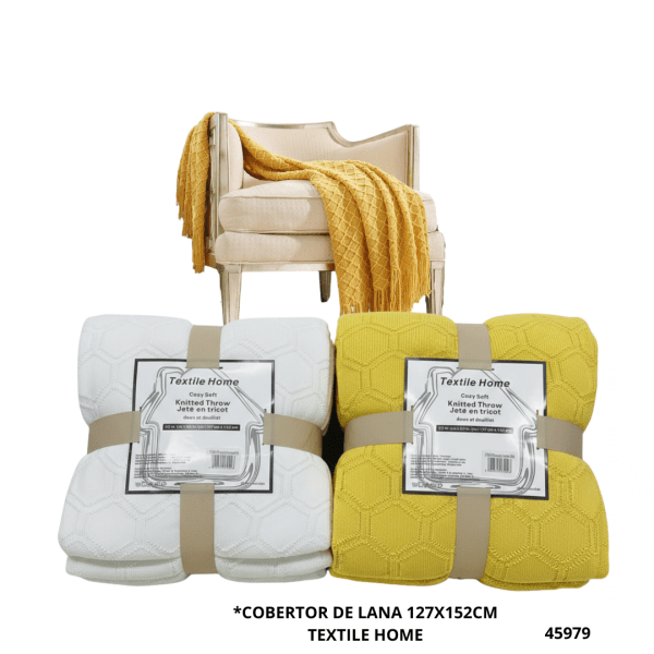 COBERTOR DE LANA 127X152CM TEXTILE HOME (009)