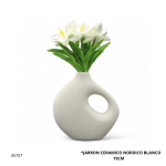 JARRON CERAMICO NORDICO BLANCO 19CM (A816-19)