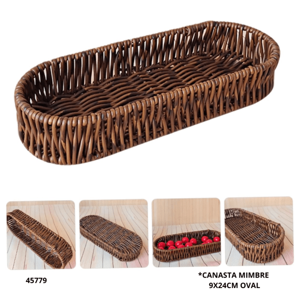 CANASTA MIMBRE 9X24CM OVAL (HT025)