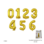 GLOBO NUMERICO N°32 DORADO (XXB-32-D)