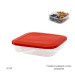 TAPPER CUADRADO C/3 DIVISIONES M&R PLASTIPAK