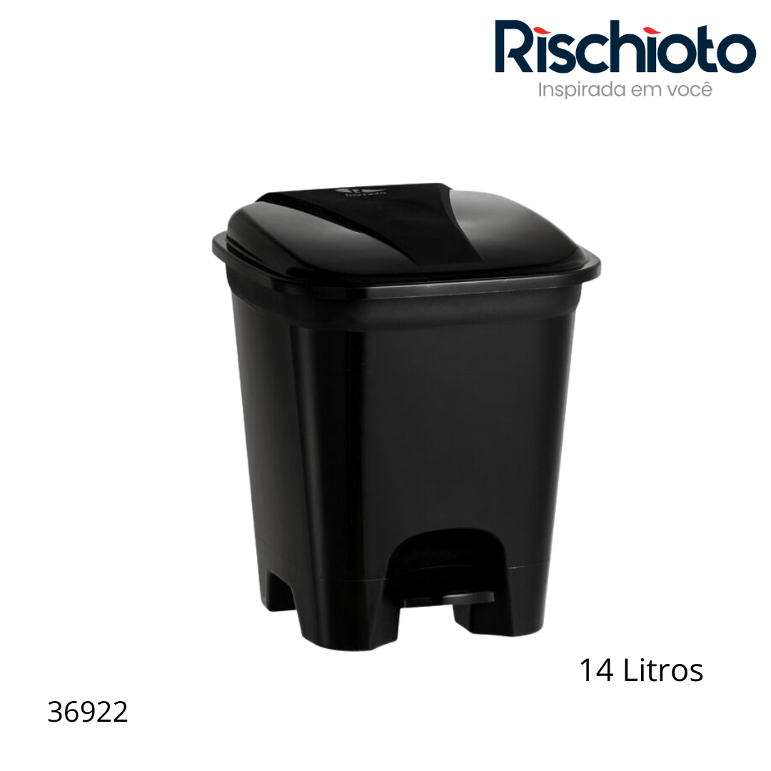 7898121653556 BASURERO RISCHIOTO C/PEDAL 14LT 3042ECO - Imagen 1