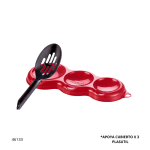 APOYA CUBIERTO X 3 PLASUTIL 13954 (NEGRO)