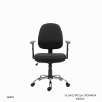 SILLA ESTRELLA CROMADA NEGRA (859DD)