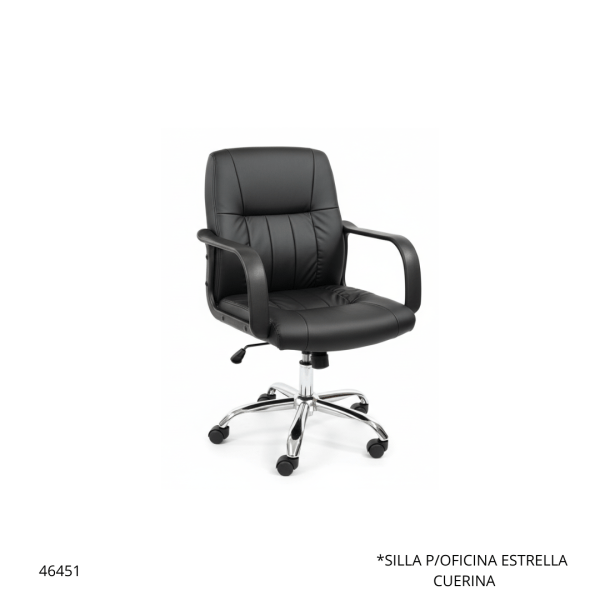 SILLA P/OFICINA ESTRELLA CUERINA (PCA0666S)
