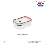 TAPPER HERMETICO RECT. 700ML REY PLAST (TPX044000)