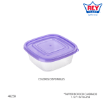 TAPPER BIOFOOD CUADRADO 1.1LT REY PLAST (TPX065500)