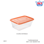 TAPPER BIOFOOD RECT. 3.9LT REY PLAST (TPX069000)