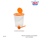 BALDE CHICHERO C/CUCHARON 20LTS REY PLAST (BLX051400)