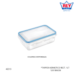 TAPPER HERMETICO RECT. 1LT REY PLAST (TPX078000)