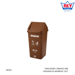 BASURERO URBANO #80 ORGANICOS MARRON 75LT REY PLAST