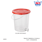 BALDE COMERCIAL C/CANILLA 12LTS REY PLAST (BLX503200)