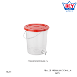 BALDE PREMIUM C/CANILLA 6LTS REY PLAST (BLX503900)