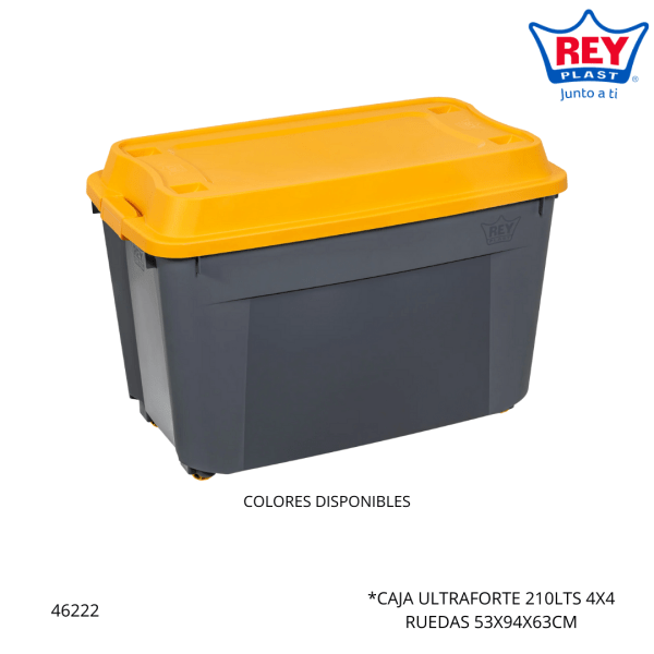 CAJA ULTRAFORTE 210LTS 4X4 RUEDAS REY PLAST (41X000600)