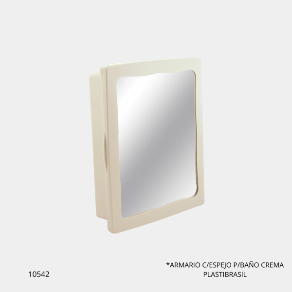 ARMARIO C/ESPEJO P/BAÑO CREMA PLASTIBRASIL 735