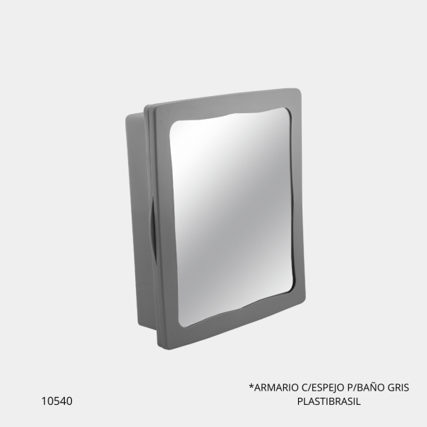 ARMARIO C/ESPEJO P/BAÑO GRIS PLASTIBRASIL 736 736