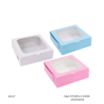CAJA P/TORTA C/VISOR 25X25X6 (GER006)