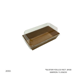 BLISTER P/DULCE RECT. BASE MARRON 15.5X6CM (ZK-1183)