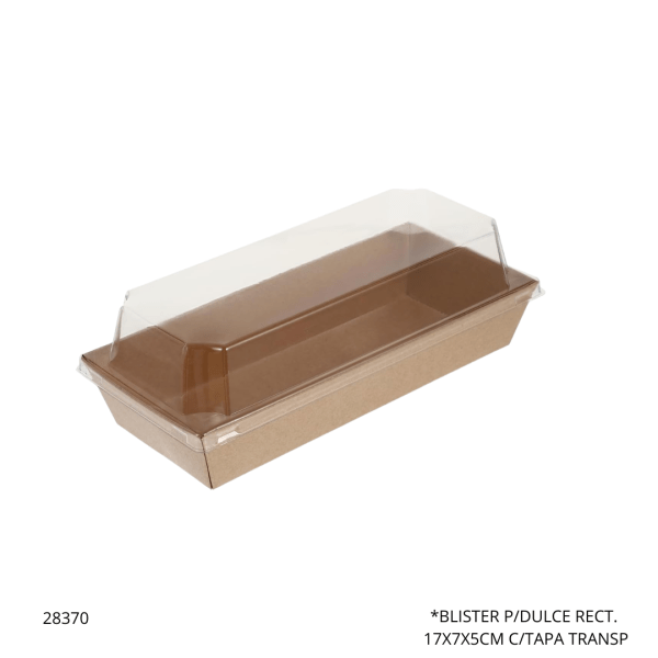 BLISTER P/DULCE RECT. 17X7X5 C/TAPA TRANSP. (ZK1184)