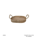 CANASTO OVAL 25CM TIPO MIMBRE